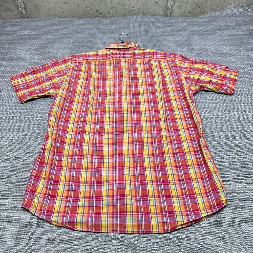 Vintage Polo‎ Ralph Lauren Shirt Men Large Plaid Colorful Preppy Y2K